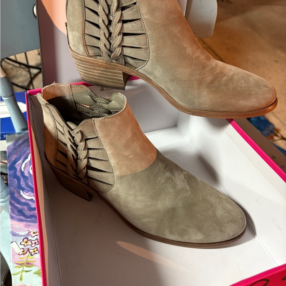 Vince Camuto Taupe Ankle Booties